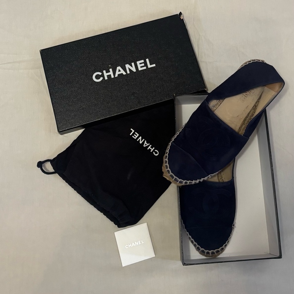 Chanel Navy Espadrilles